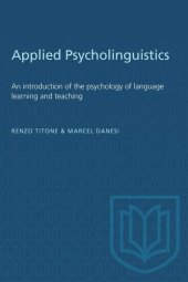 book Applied Psycholinguistics: An introduction of the psychology of language learning and teaching