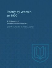 book Poetry By Women to 1900: A Bibliography of American and British Writers