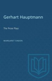 book Gerhart Hauptmann: The Prose Plays