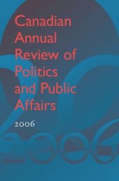 book Canadian Annual Review of Politics and Public Affairs 2006