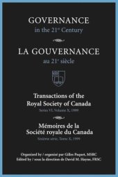 book Governance in the 21st Century / Gouvernance Au 21e Siècle