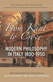 book From Kant to Croce: Modern Philosophy in Italy 1800-1950