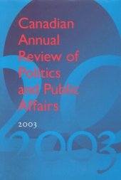 book Canadian Annual Review of Politics & Public Affairs: 2003