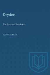 book Dryden: The Poetics of Translation