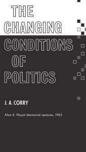 book The Changing Conditions of Politics