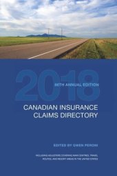 book Canadian Insurance Claims Directory 2018: 86th edition