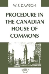 book Procedure in the Canadian House of Commons