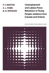 book Unemployment and Labour Force Behaviour of Young People: Evidence from Canada and Ontario