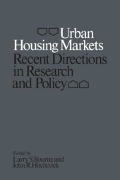 book Urban Housing Markets: Recent Directions in Research and Policy