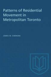 book Patterns of Residential Movement in Metropolitan Toronto