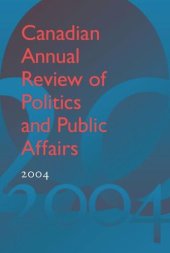 book Canadian Annual Review of Politics and Public Affairs 2004