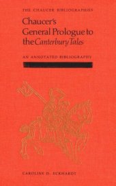 book Chaucer's General Prologue to the Canterbury Tales: An Annotated Bibliography 1900-1984