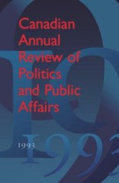 book Canadian Annual Review of Politics and Public Affairs: 1993