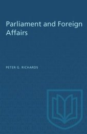 book Parliament and Foreign Affairs