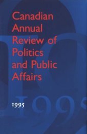 book Canadian Annual Review of Politics and Public Affairs: 1995