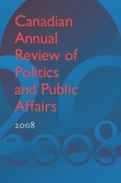 book Canadian Annual Review of Politics and Public Affairs 2008