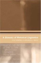 book A Glossary of Historical Linguistics 