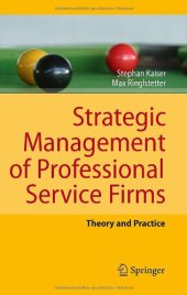 book Strategic Management of Professional Service Firms: Theory and Practice