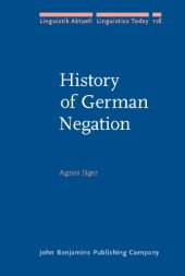 book History of German Negation 