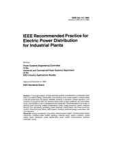 book IEEE Std 141-1993, IEEE Recommended Practice for Electric Power Distribution for Industrial Plants 