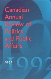 book Canadian Annual Review of Politics and Public Affairs: 1992