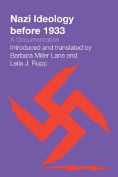 book Nazi Ideology before 1933: A Documentation