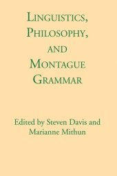 book Linguistics, Philosophy, and Montague Grammar