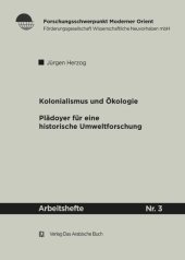 book Kolonialismus und Ökologie