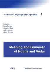 book Meaning and Grammar of Nouns and Verbs