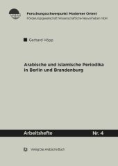 book Arabische und Islamische Periodika in Berlin und Brandenburg 1915-45