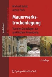 book Mauerwerkstrockenlegung: Von den Grundlagen zur praktischen Anwendung