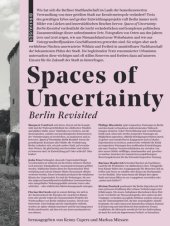 book Spaces of Uncertainty - Berlin revisited: Potenziale urbaner Nischen