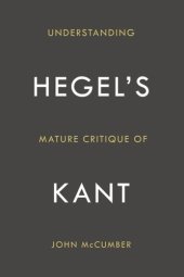 book Understanding Hegel's Mature Critique of Kant