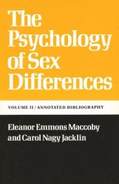 book The Psychology of Sex Differences: —Vol. II: Annotated Bibliography