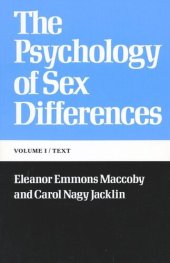 book The Psychology of Sex Differences: —Vol. I: Text