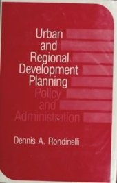 book Urban and Regional Development Planning: Policy and Administration