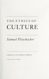 book The Ethics of Culture