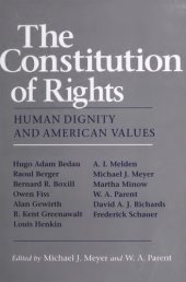 book The Constitution of Rights: Human Dignity and American Values