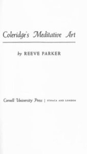 book Coleridge's Meditative Art