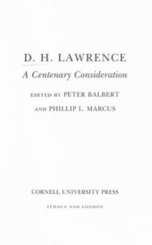 book D. H. Lawrence: A Centenary Consideration