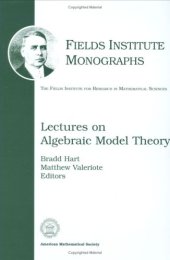 book Lectures on algebraic model theory