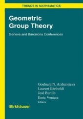 book Geometric group theory. Geneva and Barcelona conferences