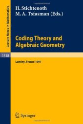 book Coding Theory and Algebraic Geometry: Proceedings of the International Workshop held in Luminy, France, June 17–21, 1991