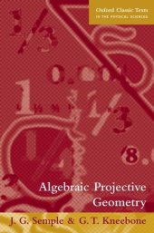 book Algebraic projective geometry