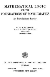 book Mathematical logic and the foundations of mathematics