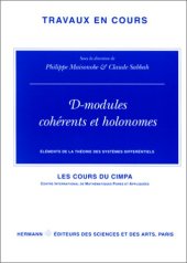 book D-modules coherents et holonomes