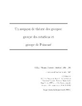 book Groupe de rotations et groupe de Poincare