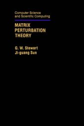 book Matrix perturbation theory