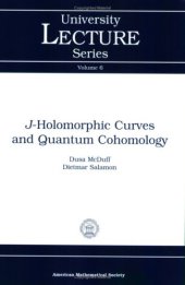 book J-holomorphic curves and quantum cohomology