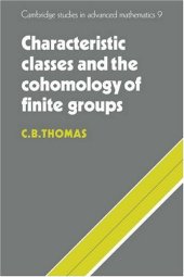 book Characteristic classes and cohomology of finite groups